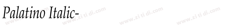 Palatino Italic字体转换